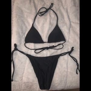 Shein black bikini set